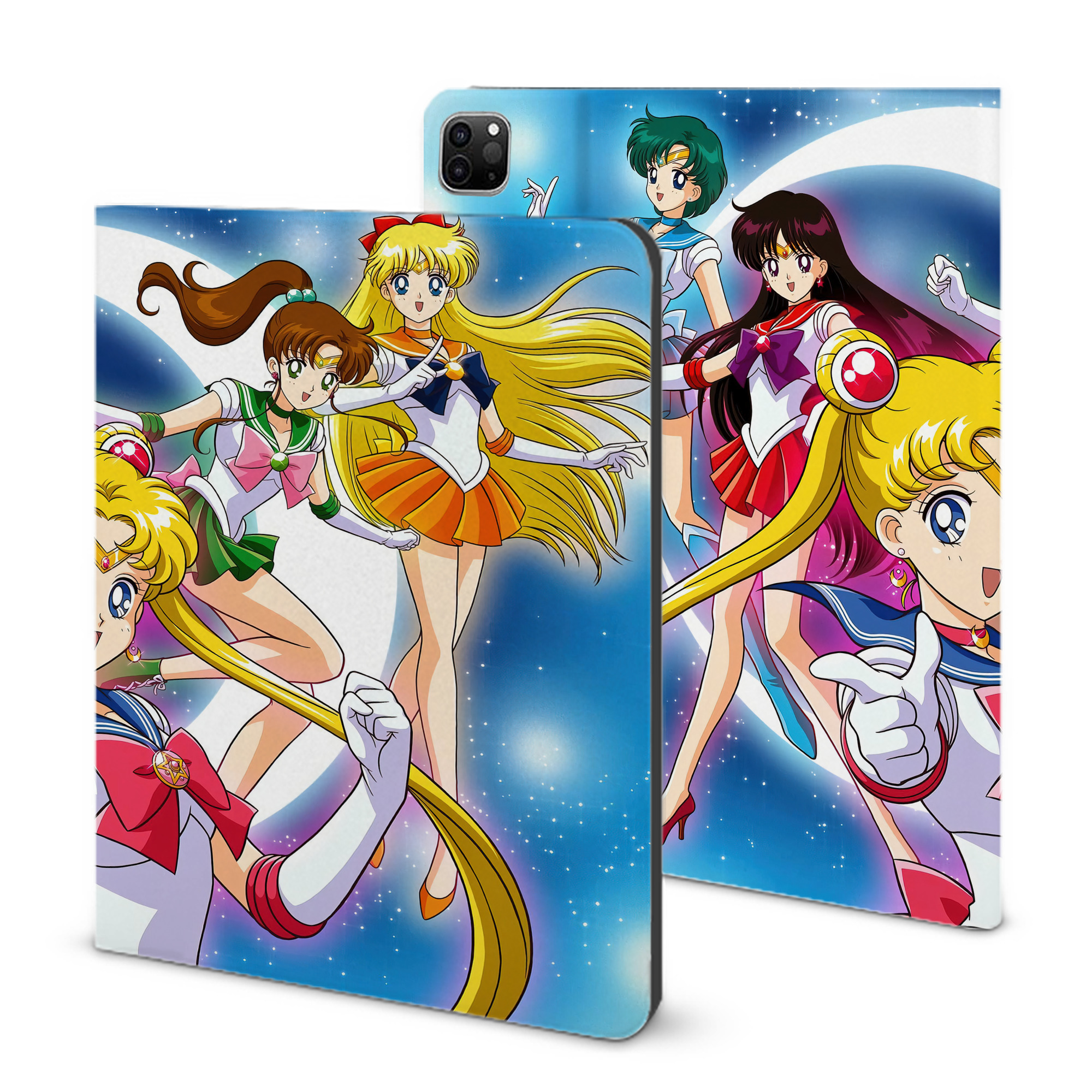 （画像用） 美少女戦士セーラームーン Sailor Moon IPad ケース ブック型 PUレザー TPU 耐衝撃 軽量 薄型 ペン収納なし 全面保護 IPad 各モデル対応